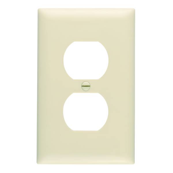6557 PASS & SEYMOUR - Placa para contacto duplex marfil Bticino