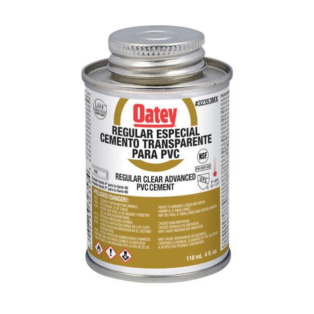 6579 OATEY - Pegamento para PVC 118ml 1/8 etiqueta dorada Oatey
