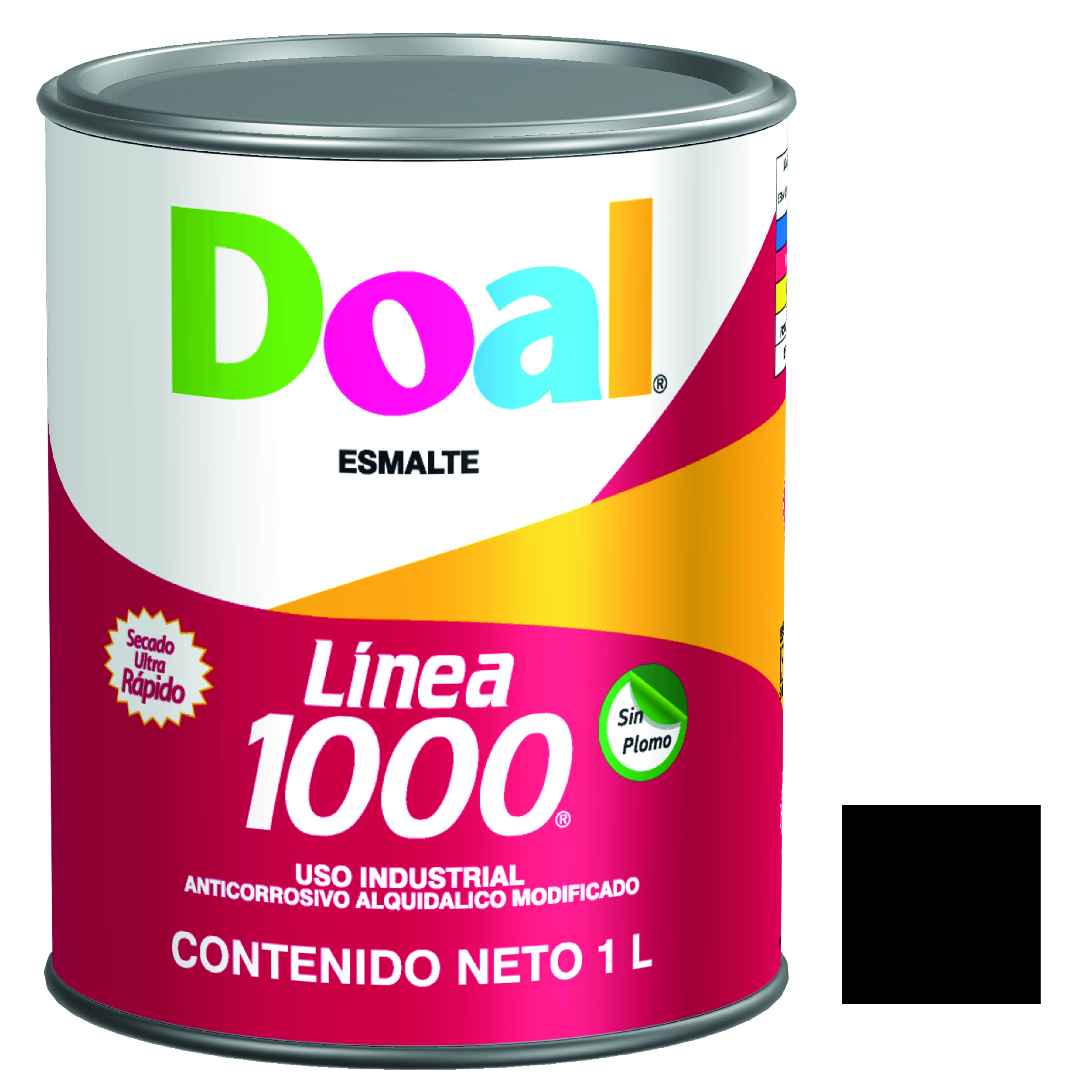6828 DOAL - Esmalte linea 1000 1017 negro 1.0l Doal