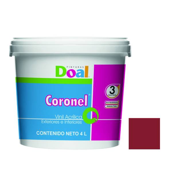 7014 DOAL - Pintura vinil coronel rojo ladrillo 4.0 lt Doal