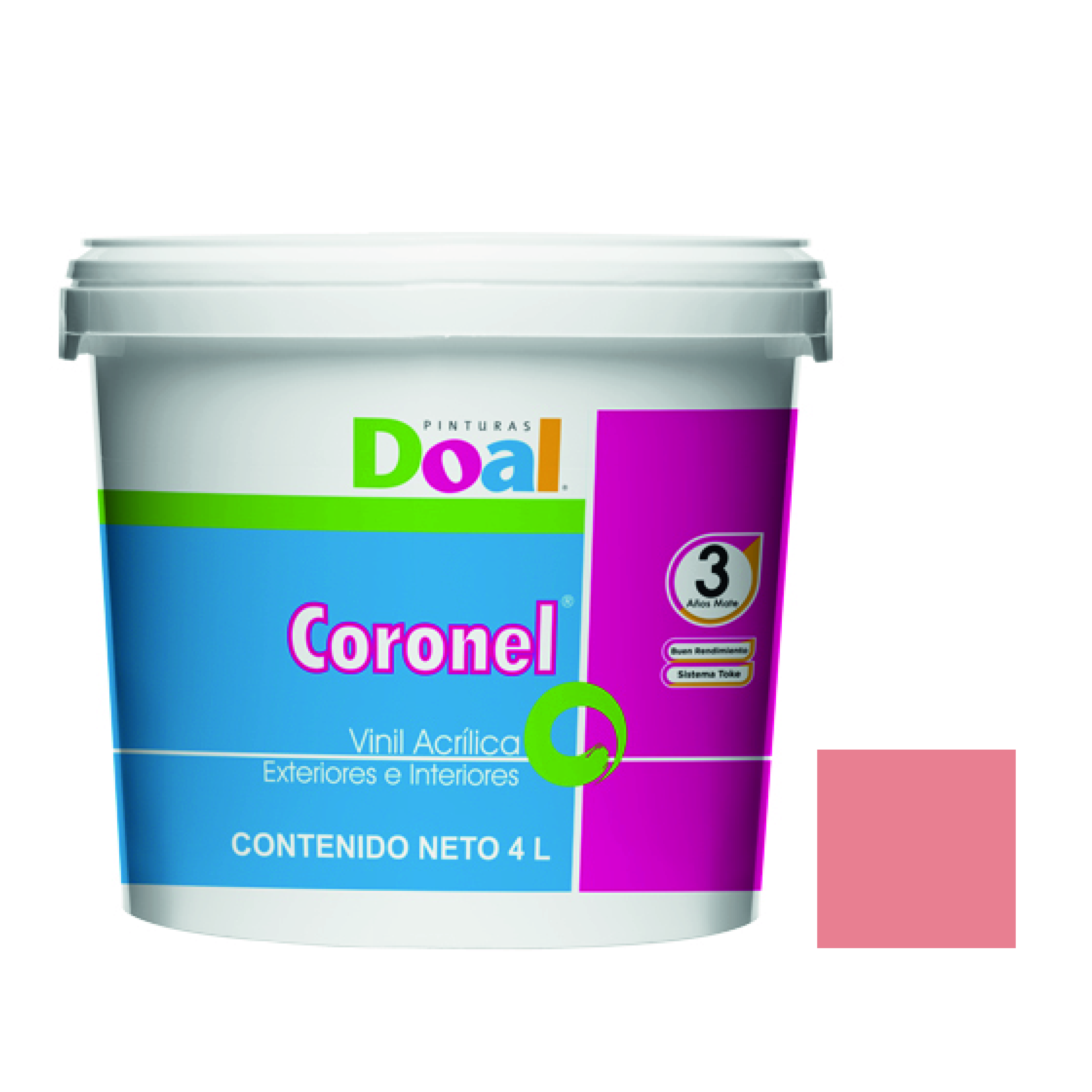 7016 DOAL - Pintura vinil coronel naranja 4.0 lt Doal