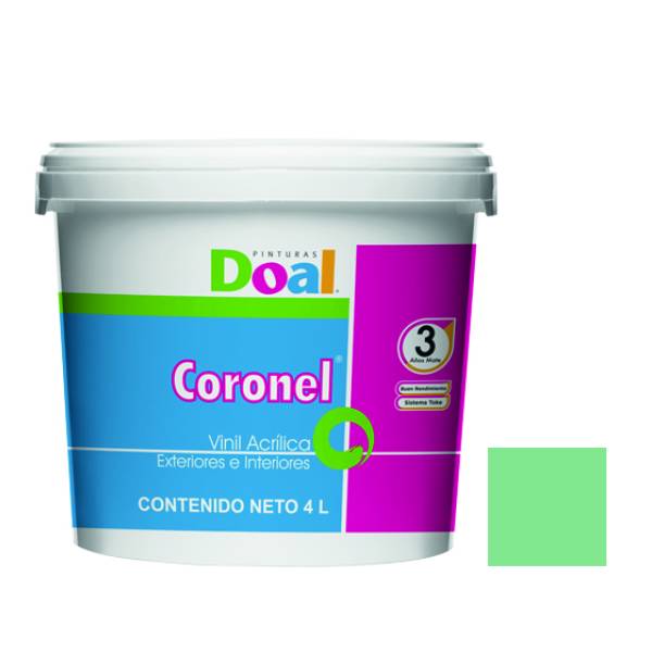7040 DOAL - Pintura vinil coronel verde mar 4.0 lt Doal