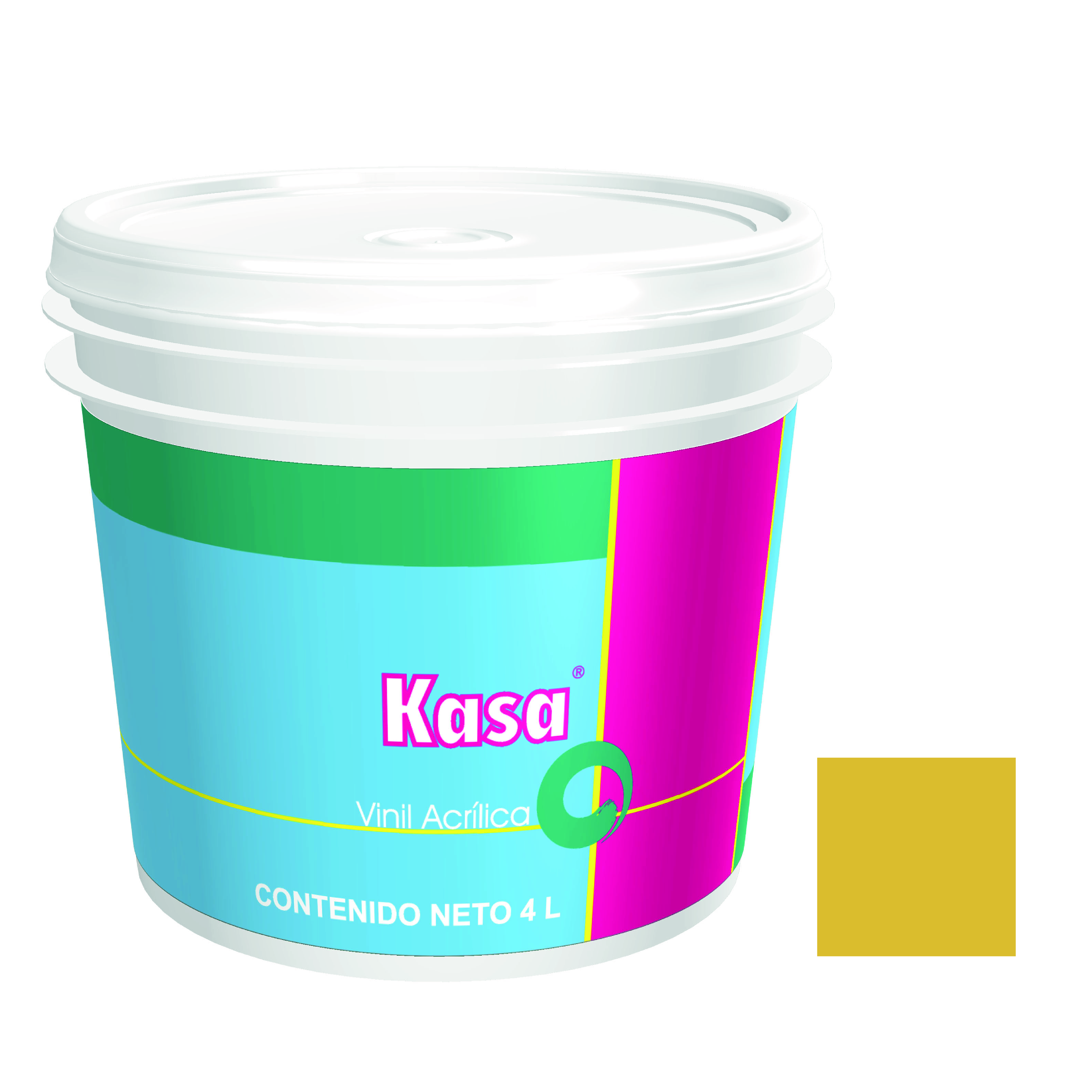 7064 DOAL - Pintura vinil kasa amarillo paja 4.0 lt Doal