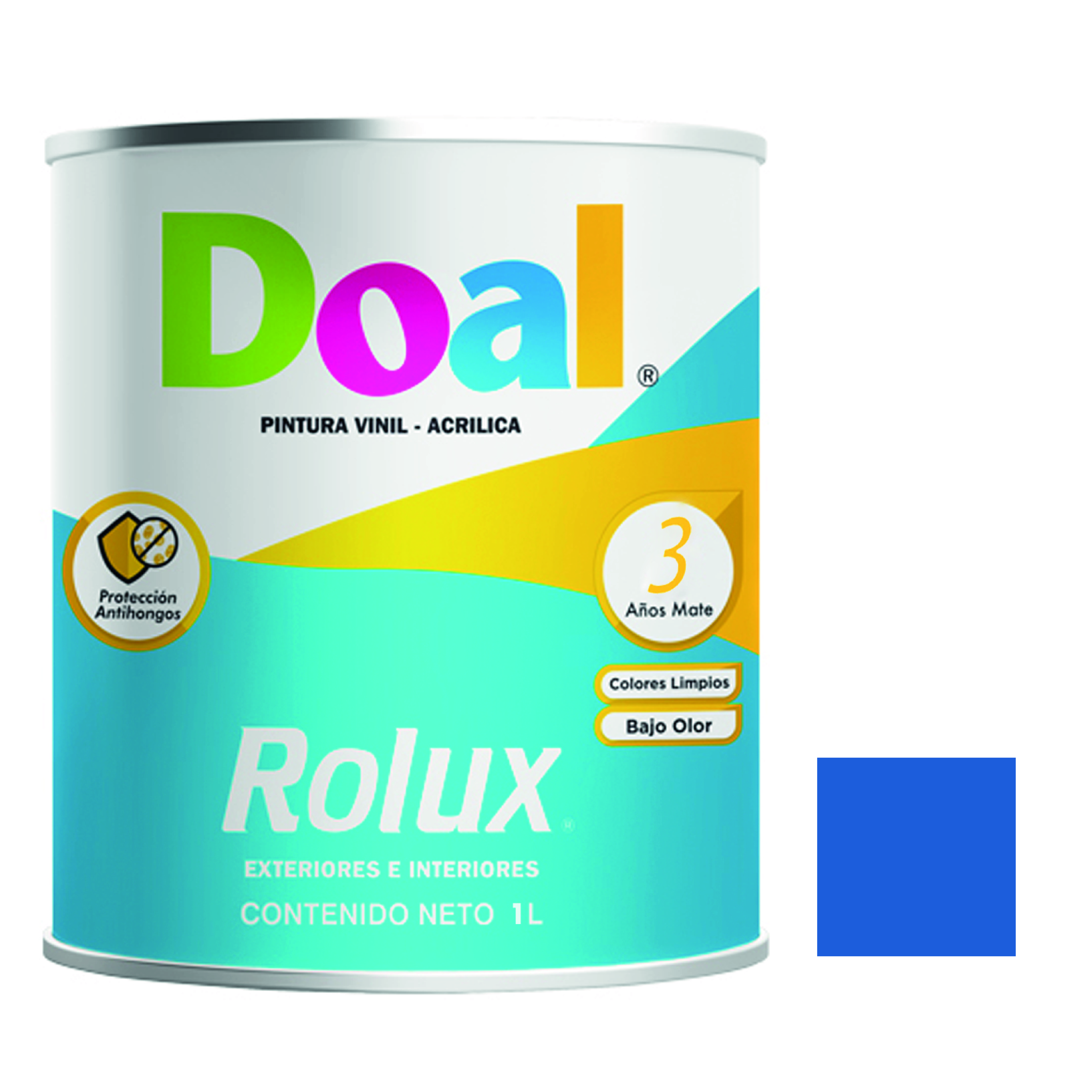 7110 DOAL - Pintura vinil rolux azul ceramico 1.0 lt Doal