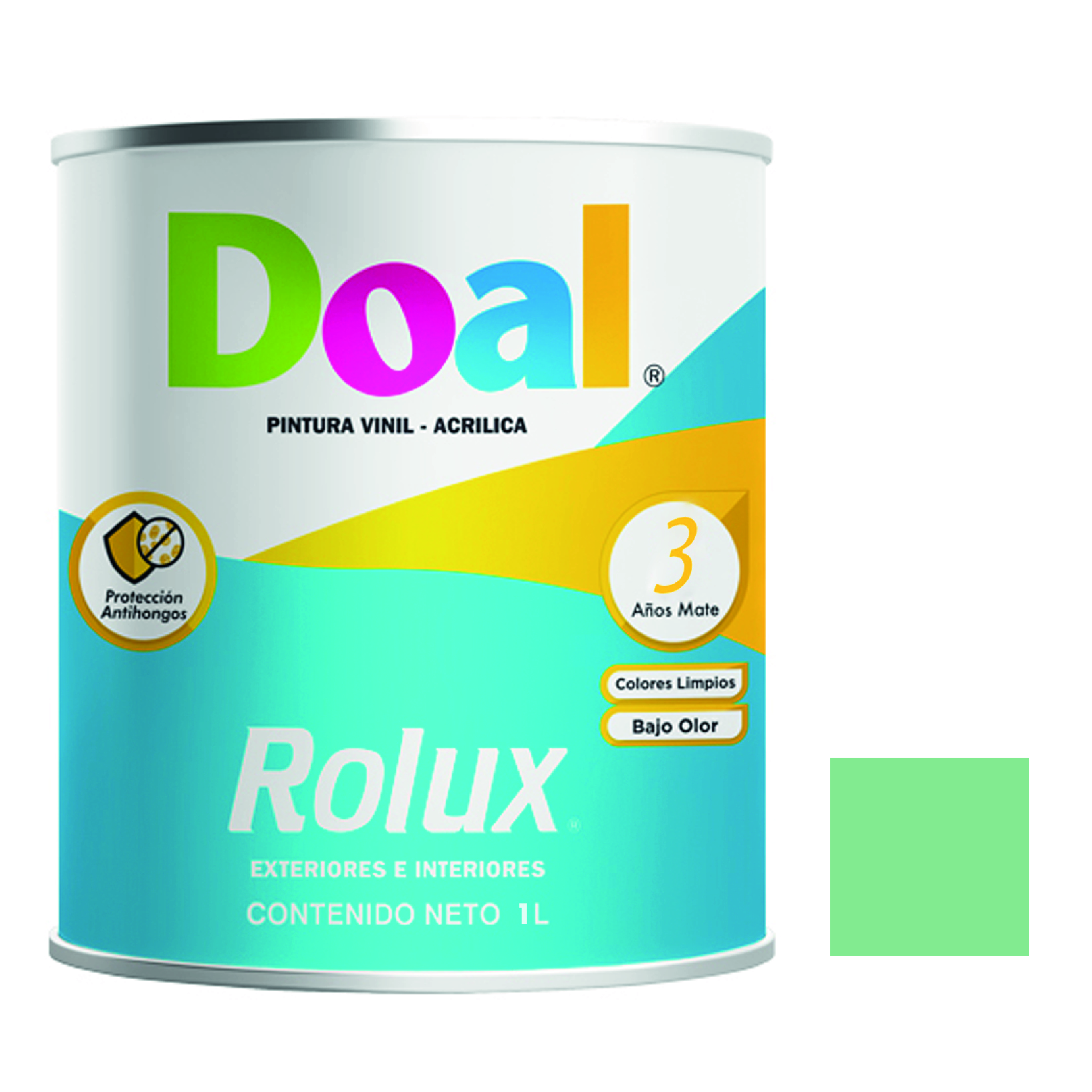 7124 DOAL - Pintura vinil rolux verde mar 1.0 lt Doal