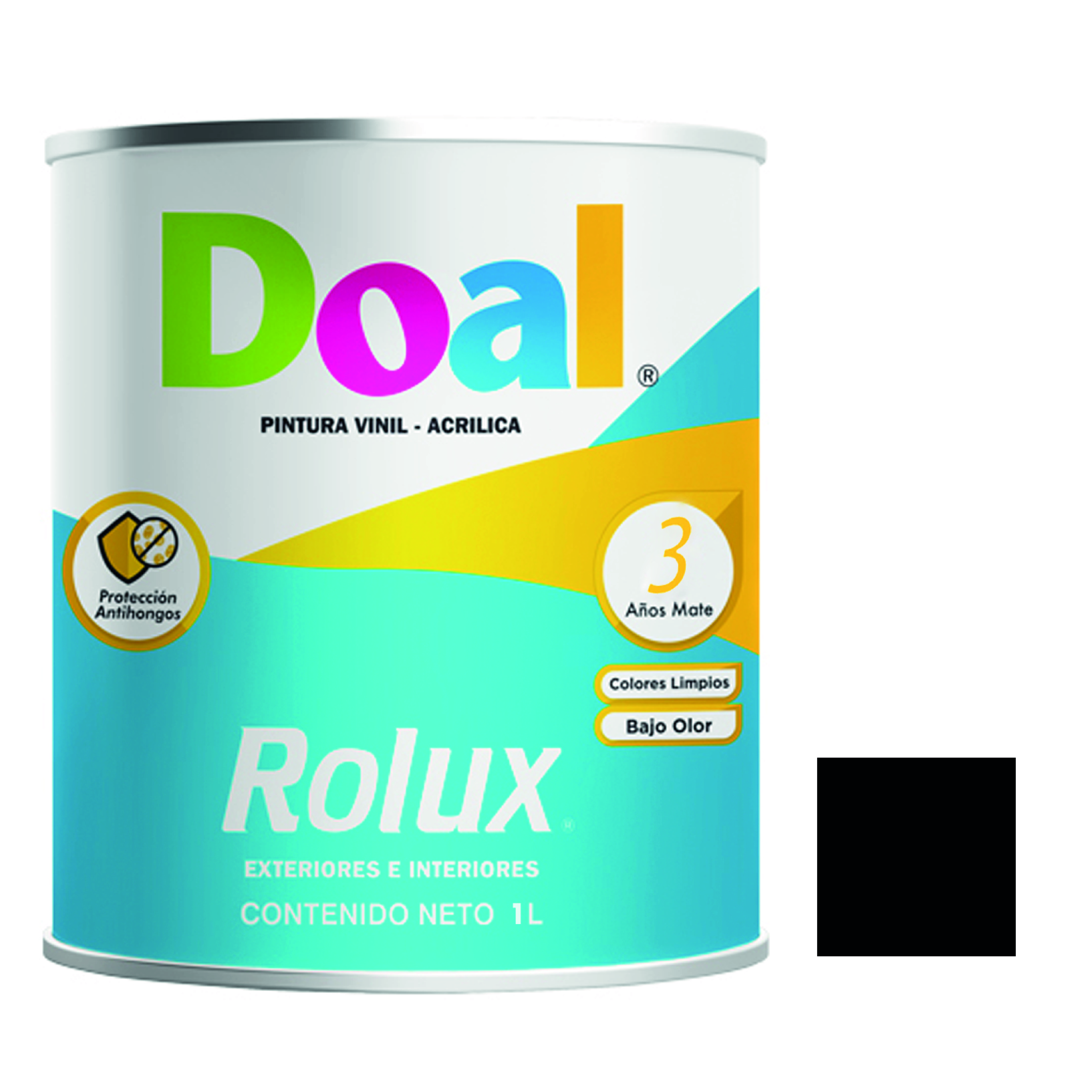 7139 DOAL - Pintura vinil rolux negro 1.0 lt Doal