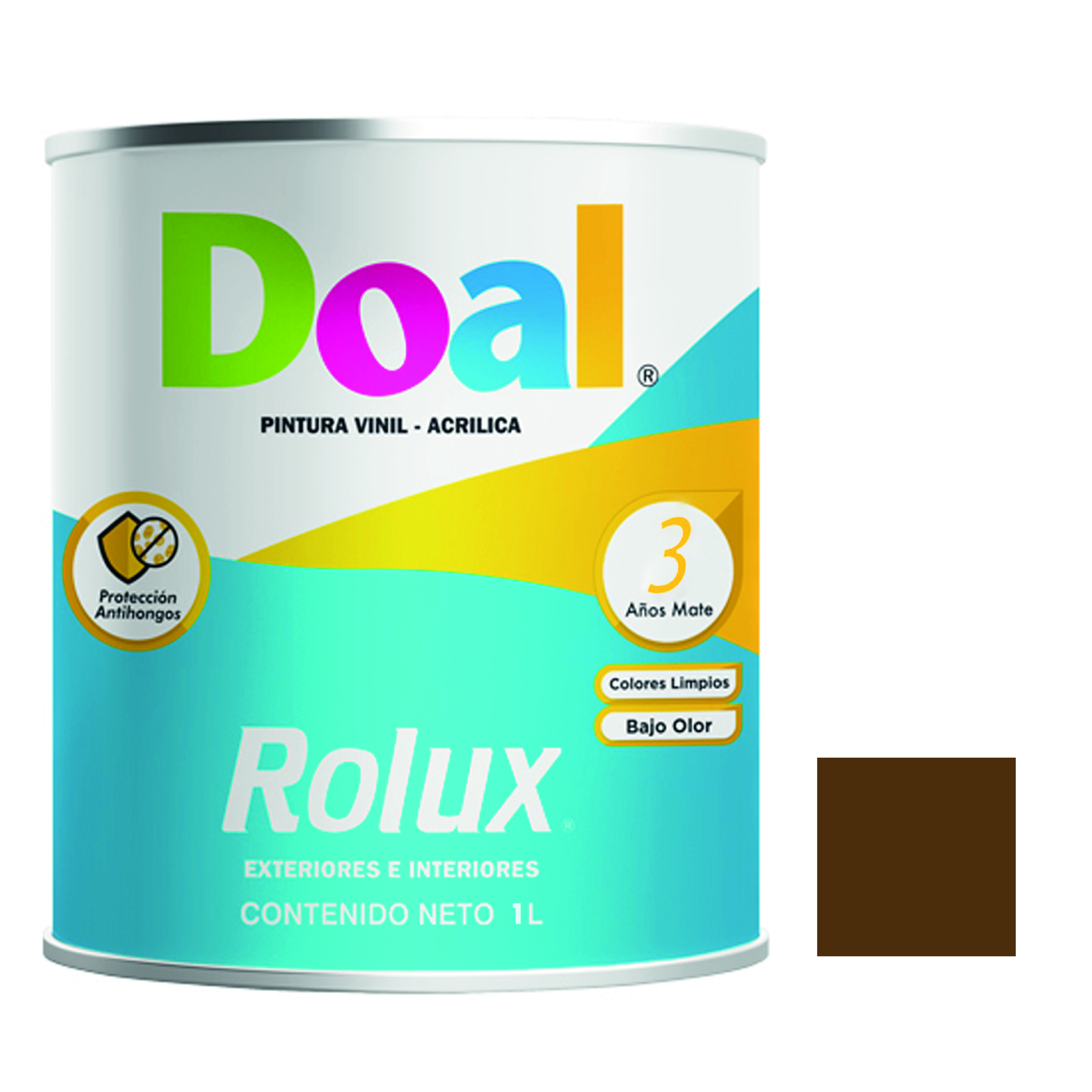 7148 DOAL - Pintura vinil rolux castaño 1.0 lt Doal