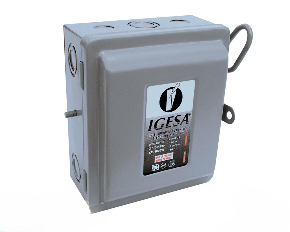 736 IGESA - Interruptor de seguridad 3 polos 30a IN3030 IGESA