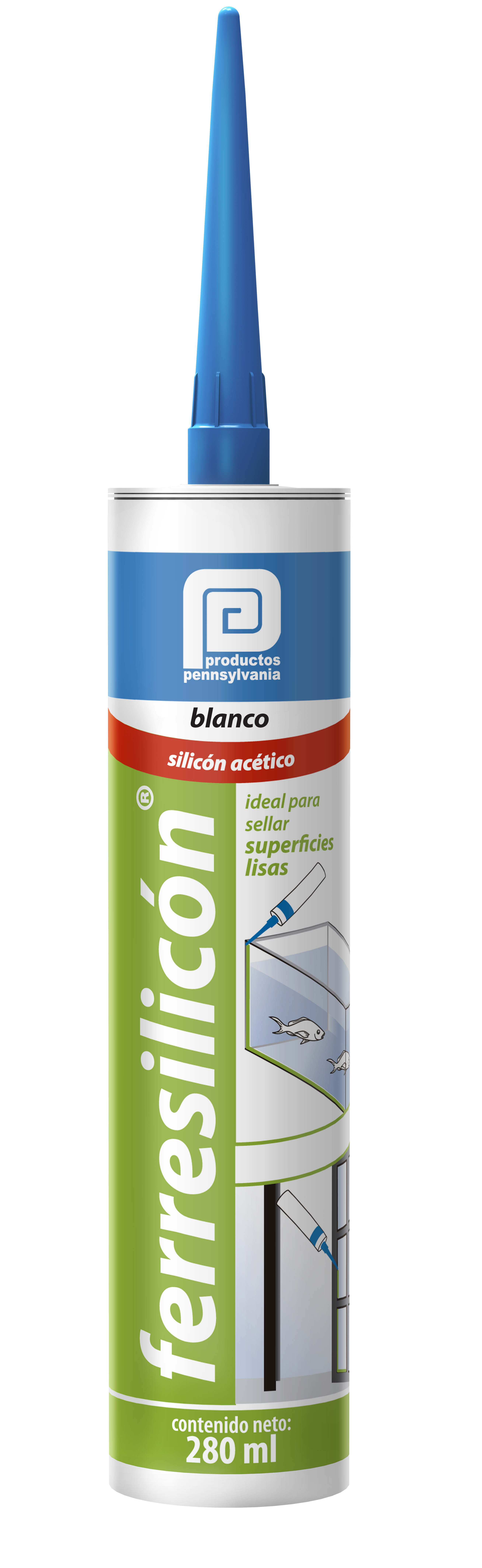 7873 PENSILVANIA - Silicon multiusos cartucho 280ml transparente Ferresilicon Pennsylvania
