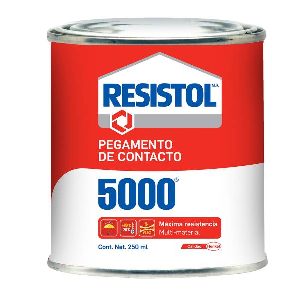 7878 RESISTOL - Pegamento 5000 clasico 5000 clasico amarillo 250 ml lata RESISTOL