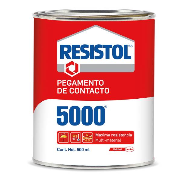 7880 RESISTOL - Pegamento 5000 clasico 5000 clasico amarillo 500 ml tubo RESISTOL