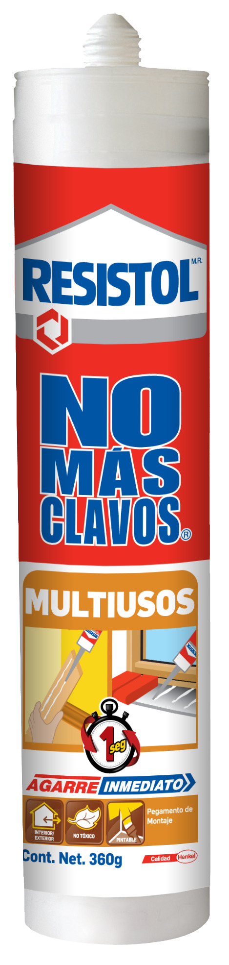 7901 RESISTOL - Pegamento no mas clavos blanco 353 gr lata RESISTOL