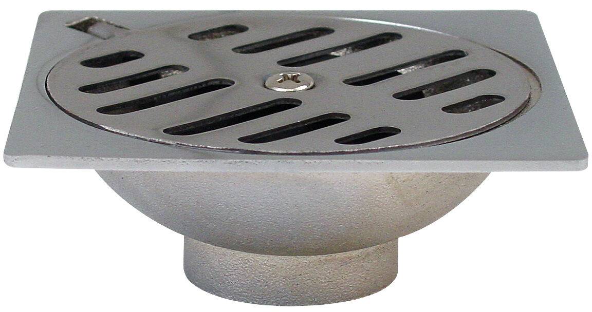 8198 RUGO - Coladera cuadrada 4x4 laton cr46 Rugo