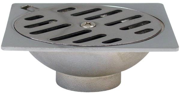 8198 RUGO - Coladera cuadrada 4x4 laton cr46 Rugo