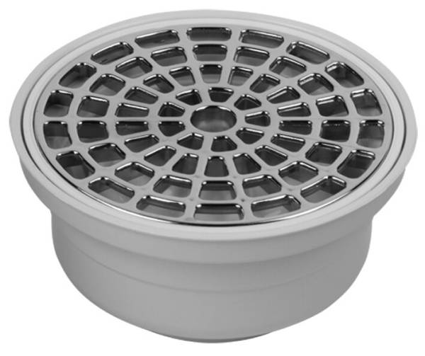 8208 FLEXIMATIC - Coladera universal PVC con rejilla de acero inoxidable 2259 Fleximatic