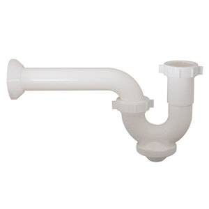 8273 RUGO - Media trampa para lavabo y fregadero rigida con registro polipropileno Rugo