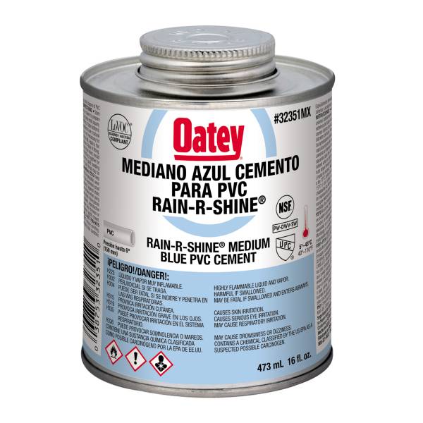 3590 OATEY - Pegamento para PVC 473ml 1/2 rain shine azul Oatey