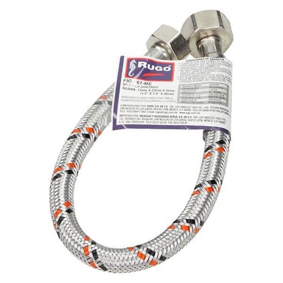 5374 RUGO - Manguera para sanitario de aluminio 7/8