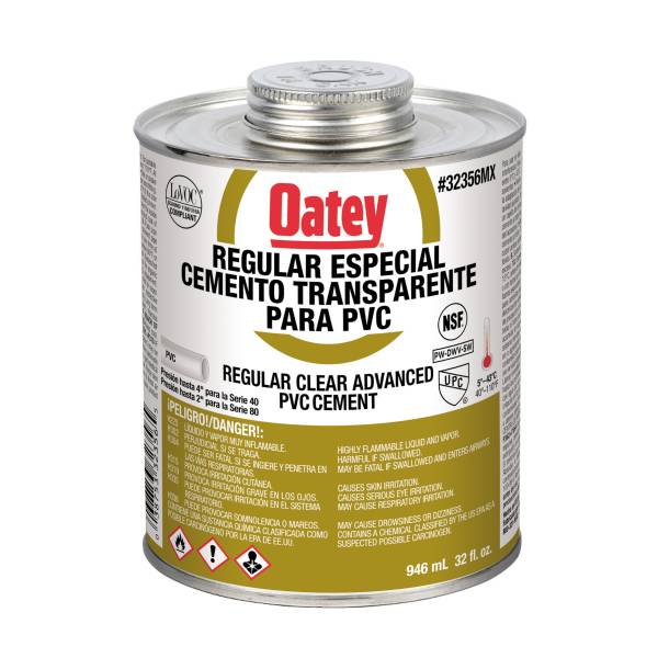 6565 OATEY - Pegamento para PVC 946ml 1lt etiqueta dorada Oatey