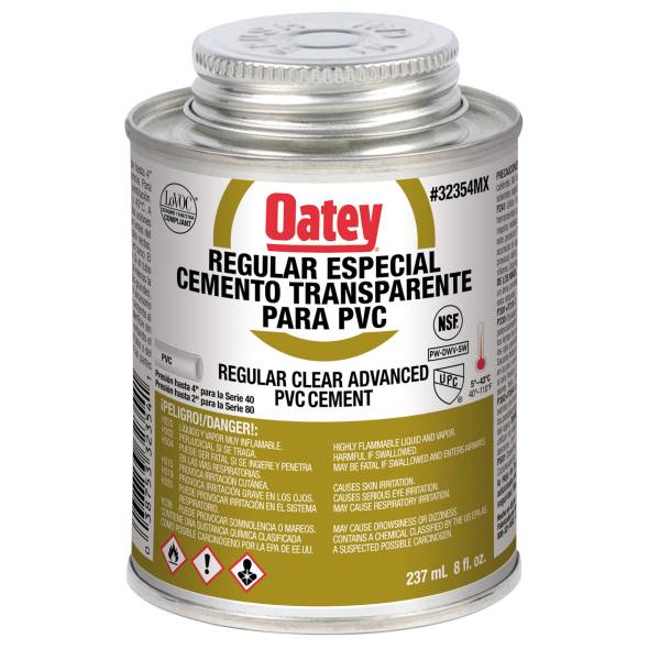 6573 OATEY - Pegamento para PVC 237ml 1/4 etiqueta dorada Oatey